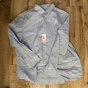 Vineyard Vines Blue Checkered Button Down Shirt